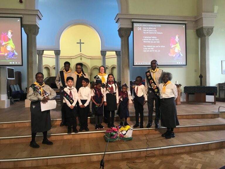 Children on podium